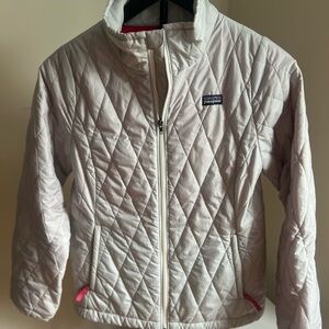 Women Patagonia Light Gray Quilted Jacket
